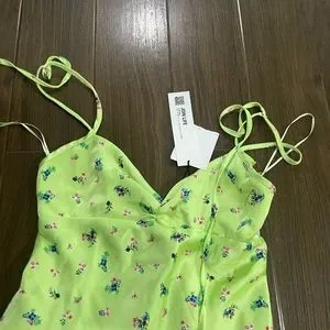 Zara | Dresses | Zara Green Floral Print Dress | Poshmark